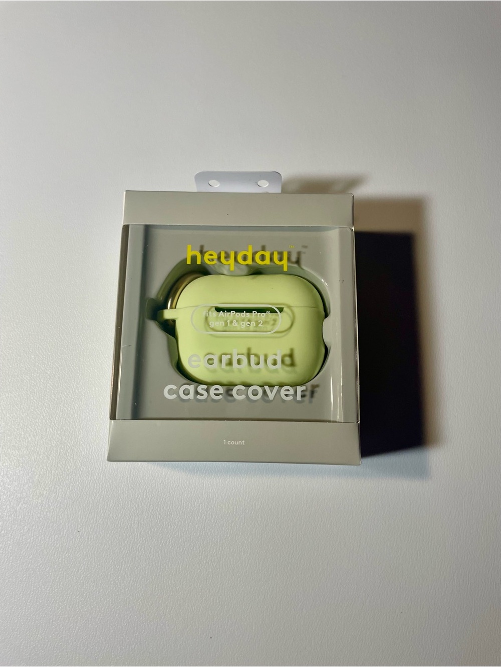 heyday Lime Green Earbud Case Cover for AirPods Pro Gen 1 And 2 NWT Carabiner